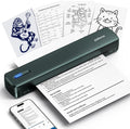 Imprimante compact portable D810, imprimante thermique Bluetooth sans encre compatible avec les téléphones et les ordinateurs portables.