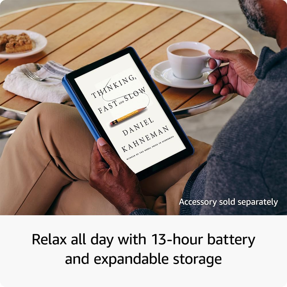 Tablette tactile Amazon Fire HD 10 comme neuve, conçue pour la détente, écran Full HD 10,1 pouces aux couleurs éclatantes, processeur octocœur, 3 Go de RAM, 32 Go, noire