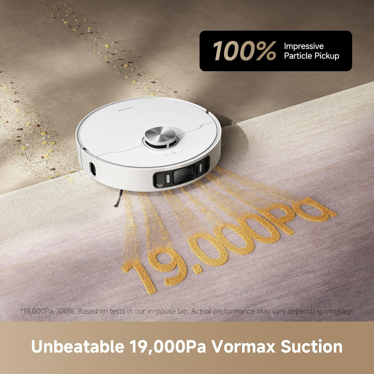 Aspirateur robot laveur DREAME L40s Ultra AE, aspiration de 19 000 Pa, bac à poussière à vidage automatique, serpillère flexible et table de lavage autonettoyante à 75 °C, large choix de brosses, station tout-en-un, remplissage automatique