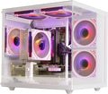 Ordinateur de bureau PC gaming - Ryzen 5 5500 (6 cœurs, 12 threads, allant jusqu'à 4,2 GHz), Radeon RX 6500XT 4 Go, 16 Go de RAM DDR4, SSD NVMe 512 Go, Wi-Fi 6, tour pré-assemblée pour un usage domestique et le bureau