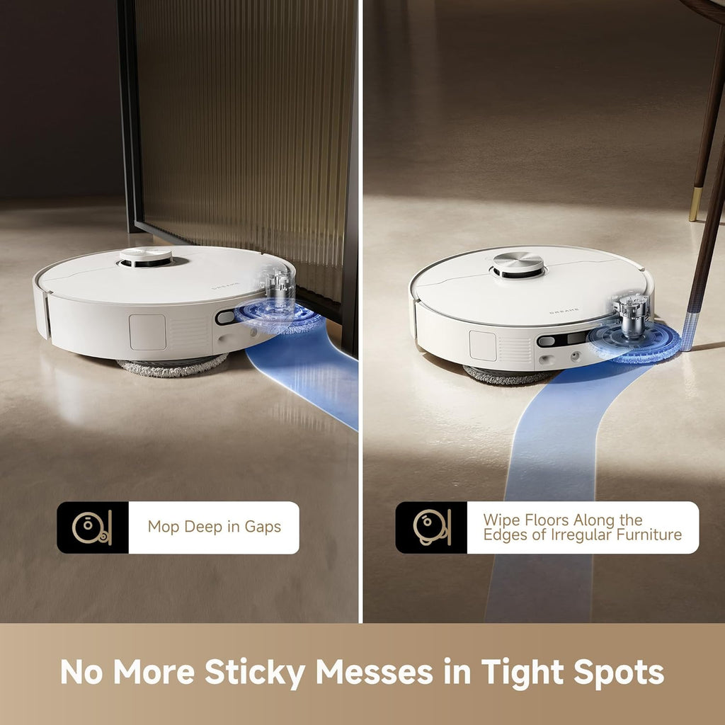 Aspirateur robot laveur DREAME L40s Ultra AE, aspiration de 19 000 Pa, bac à poussière à vidage automatique, serpillère flexible et table de lavage autonettoyante à 75 °C, large choix de brosses, station tout-en-un, remplissage automatique