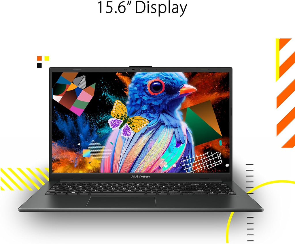 ASUS Vivobook Go 15,6" FHD, ordinateur compact portable fin, processeur AMD Ryzen 3 7320U quadricœur, 8 Go de RAM DDR5, SSD de 256 Go, Windows 11 Famille, charge rapide, protection webcam, robustesse de qualité militaire, noir E1504FA-AB34