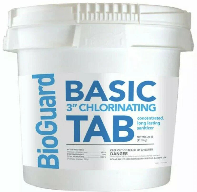 Comprimés de chloration BioGuard Basic 3″ – 25 lb pratique