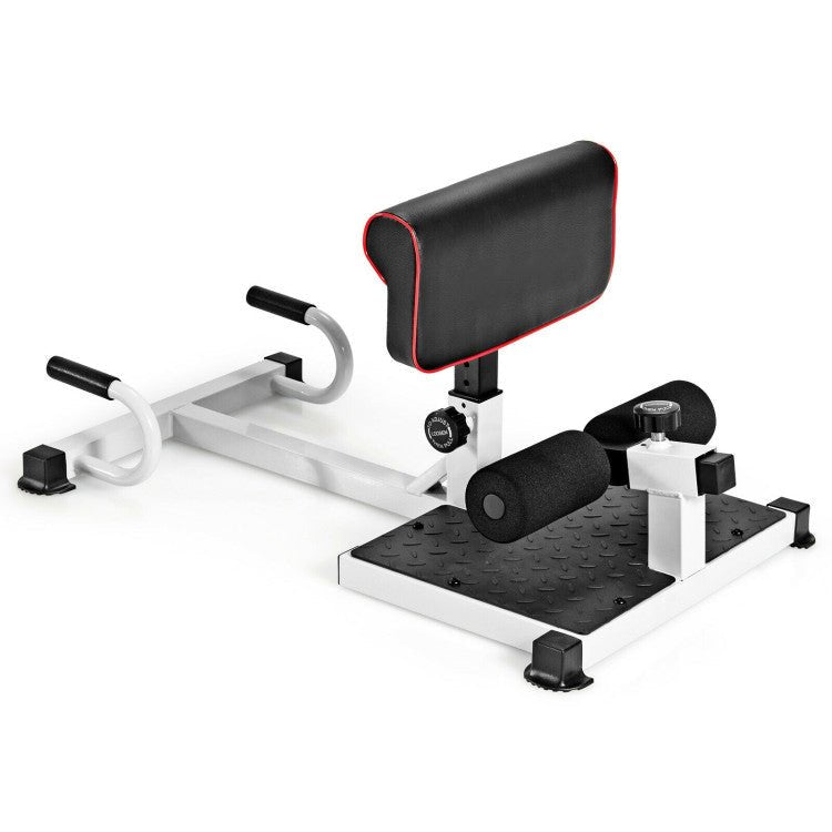 Appareil de musculation tout-en-un haut de gamme pour un usage domestique, doté de squats et coussinets antidérapants.