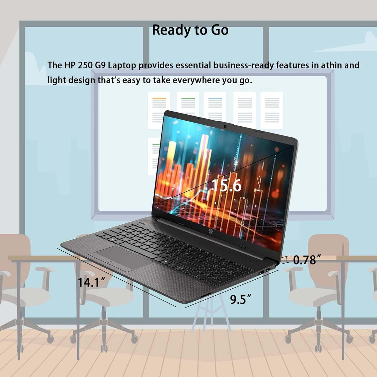 Ordinateur compact portable HP pour la maison et le bureau, 15,6 pouces, pavé numérique, Windows 11 Famille, Wi-Fi 6, design fin, processeur Intel double cœur, 8 Go de RAM, SSD de 512 Go – Indispensable pour la productivité et le divertissement