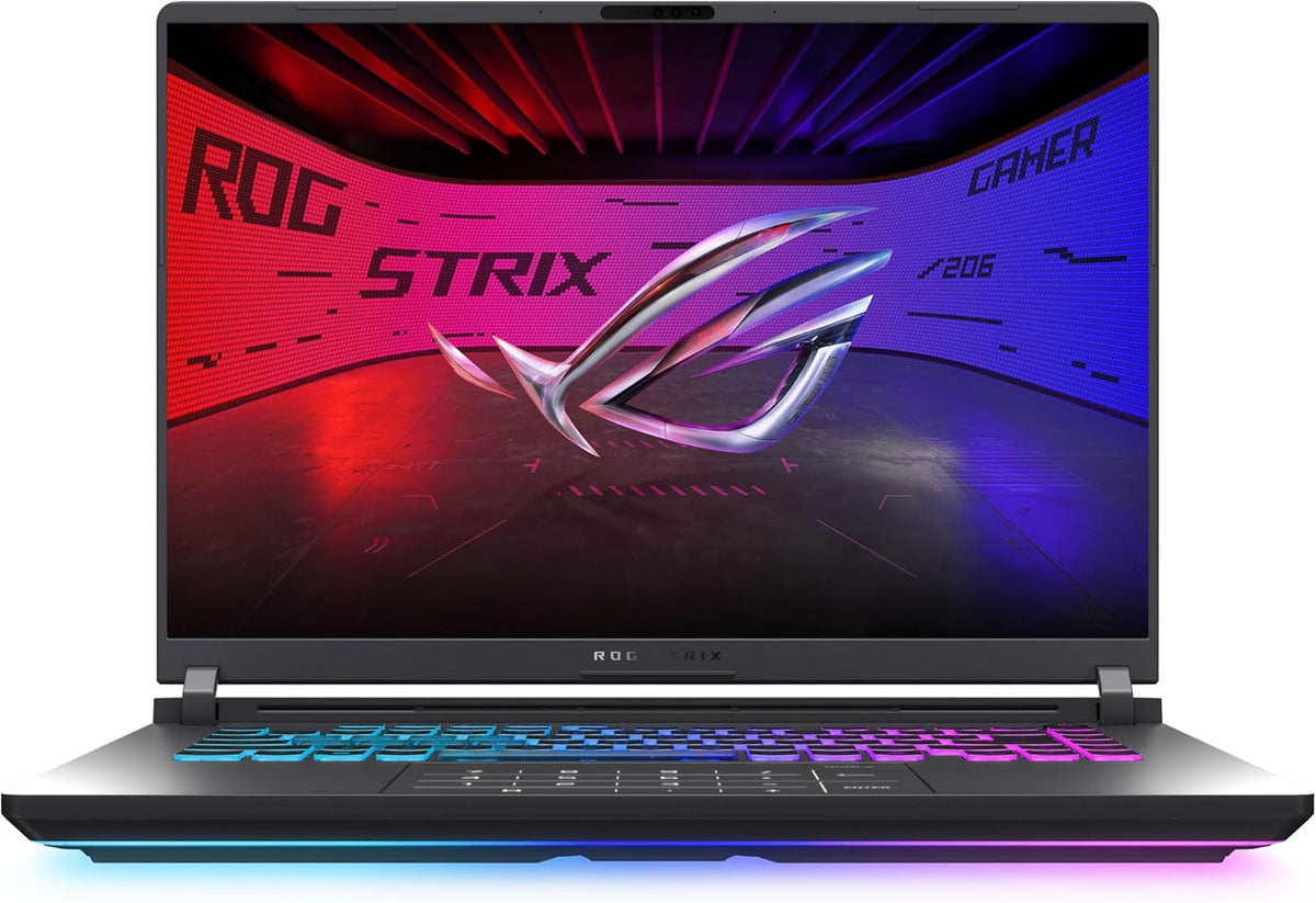ASUS ROG Strix G16 (2025) Ordinateur compact portable de jeu 16 pouces ROG Nebula 16:10 2,5K 240 Hz/3 ms NVIDIA® GeForce RTX™ 5070 Processeur AMD Ryzen™ 9 9955HX 32 Go DDR5-5600 SSD PCIe Gen 4 1 To Wi-Fi 6E Windows 11 Famille