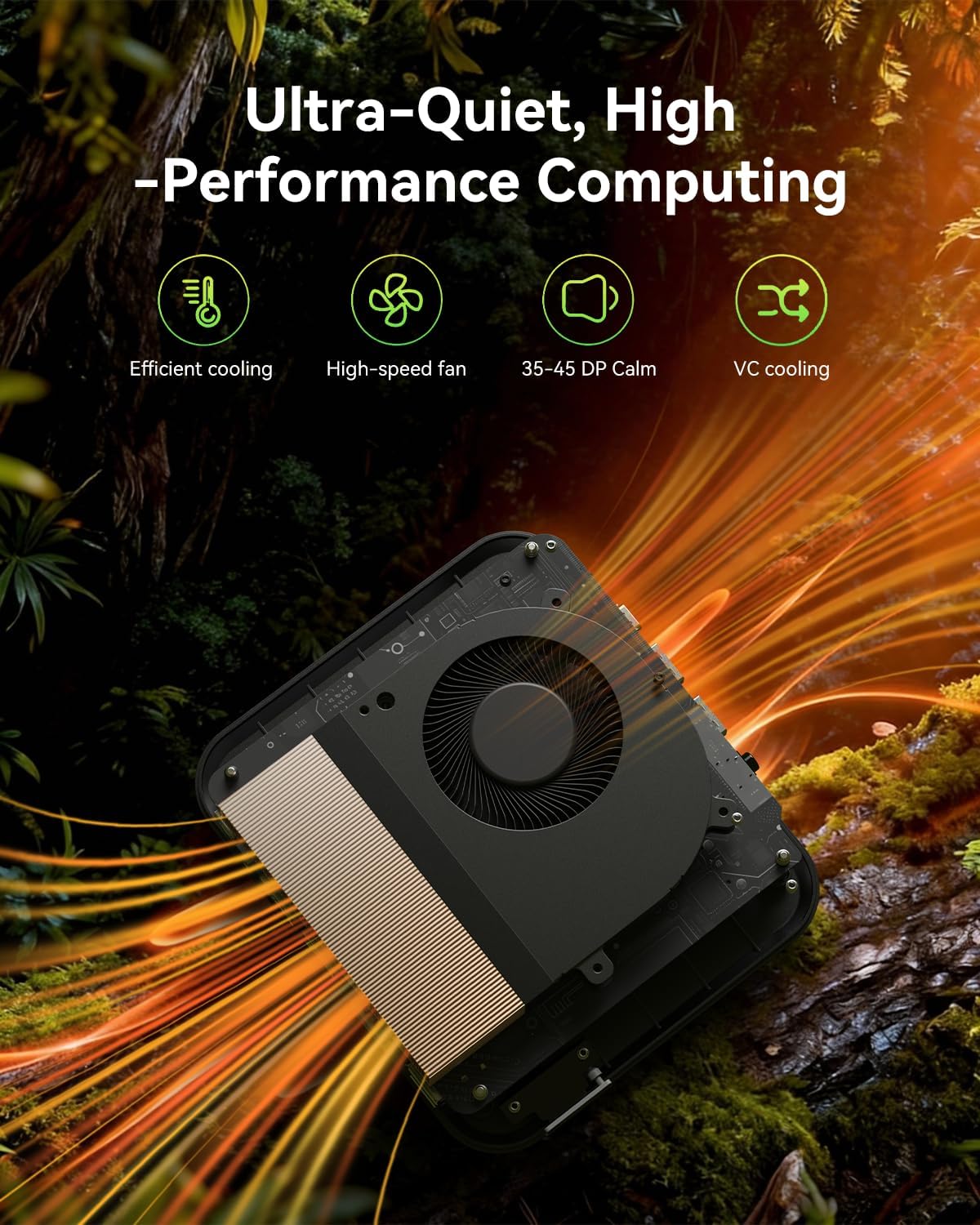 Mini PC AOOSTAR MACO AMD R7 PRO 8845HS doté de 32 Go de RAM DDR5, SSD NVMe de 1 To, OCULINK, 2 ports USB 4.0 (PD | 8K à 60 Hz), HDMI 2.1, 1 port DP 1.4, 2 ports LAN 2,5 GHz, 2 emplacements M.2
