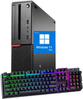 Ordinateur de bureau Lenovo Thinkcentre M700 SFF, processeur Intel Quad 6e génération, 8 Go de RAM, disque dur de 500 Go, clavier RGB, Windows 11 Pro (reconditionné) – Modèle pratique
