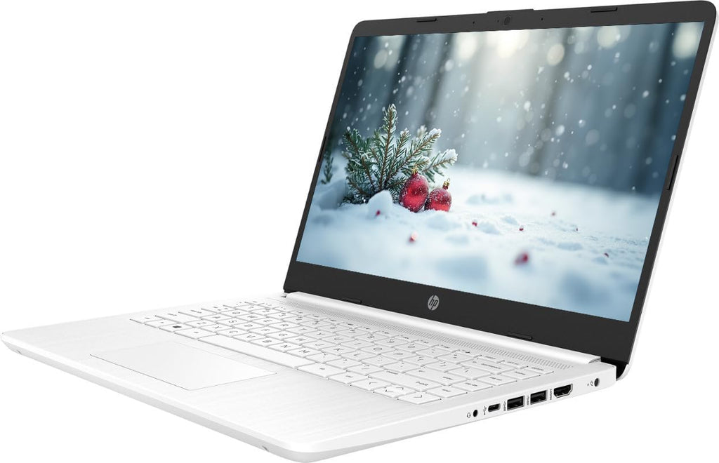 Ordinateur compact portable professionnel HP 14 avec Microsoft Office 365, processeur Intel quadricœur, 64 Go de stockage eMMC, 4 Go de RAM, Windows 11, écouteurs PLUSERA, blanc