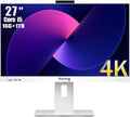 Ordinateur de bureau tout-en-un 27 pouces (3840 x 2160) UHD 4K, processeur Intel Core i5 de 12e génération (allant jusqu'à 4,6 GHz), disque SSD M.2 de 1 To, 16 Go de RAM, Wi-Fi 6, blanc. Clavier et souris inclus.