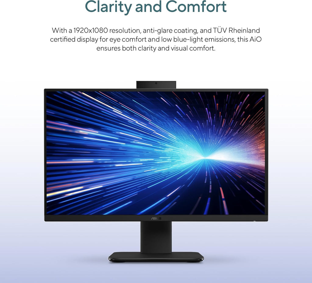 ASUS V470 Ordinateur tout-en-un 27" FHD tactile antireflet, 16 Go de RAM DDR5, SSD 1 To, Processeur Intel® Core™ i5-13420H, Windows 11 Famille, Clavier et souris doté de connectivité filaires inclus, V470VA-MS504T Noir