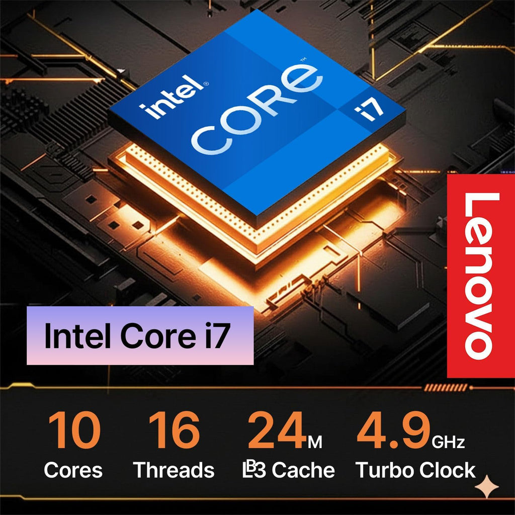 Ordinateur compact portable professionnel Lenovo IdeaPad • Écran FHD+ 15,3 pouces • Processeur Intel Core i7-13620H à 10 cœurs • 16 Go de RAM DDR5 • SSD PCIe de 512 Go • Intelligence artificielle Copilot • Wi-Fi 6 et Bluetooth 5.2 • Windows 11 •