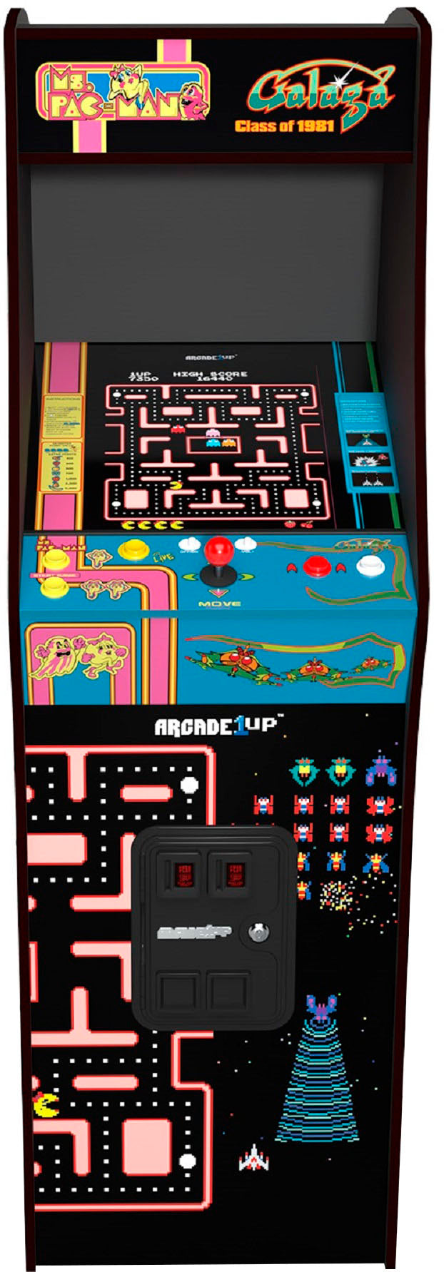 Console de jeux rétro Arcade1Up Class of 81 Deluxe bleue – Modèle pratique