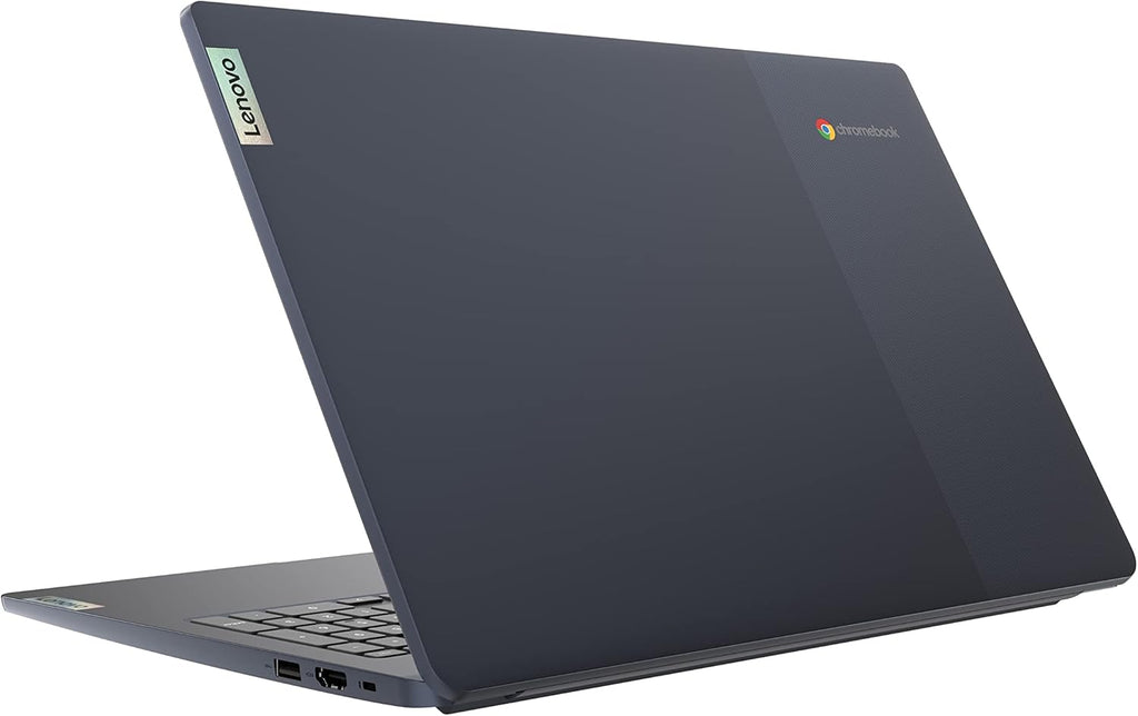 Chromebook Lenovo IdeaPad 3i, écran FHD 15,6 pouces, processeur Intel Celeron N4500, 8 Go de RAM, 64 Go de stockage eMMC, résolution 1920 x 1080 pixels, webcam 720p, Chrome OS, bleu abysse