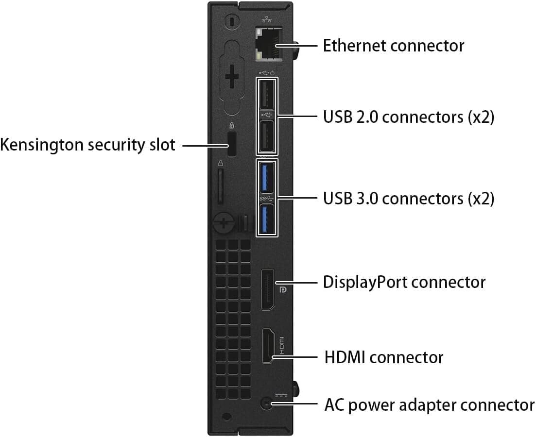 Ordinateur de bureau Dell Optiplex 3040 Micro Mini, processeur Intel Core de 6e génération à 3,20 GHz, 8 Go de RAM, SSD de 256 Go, Wi-Fi, Bluetooth, clavier et souris, Windows 11 Pro (reconditionné) – Modèle pratique