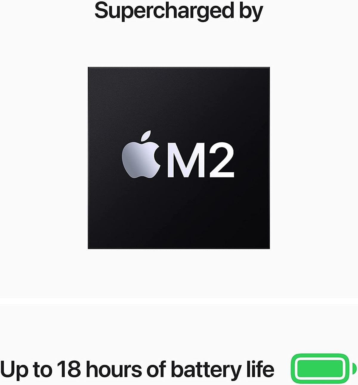 Apple MacBook Air 2022 avec puce Apple M2, écran 13 pouces, 8 Go de RAM, stockage SSD de 256 Go, couleur Minuit (reconditionné)