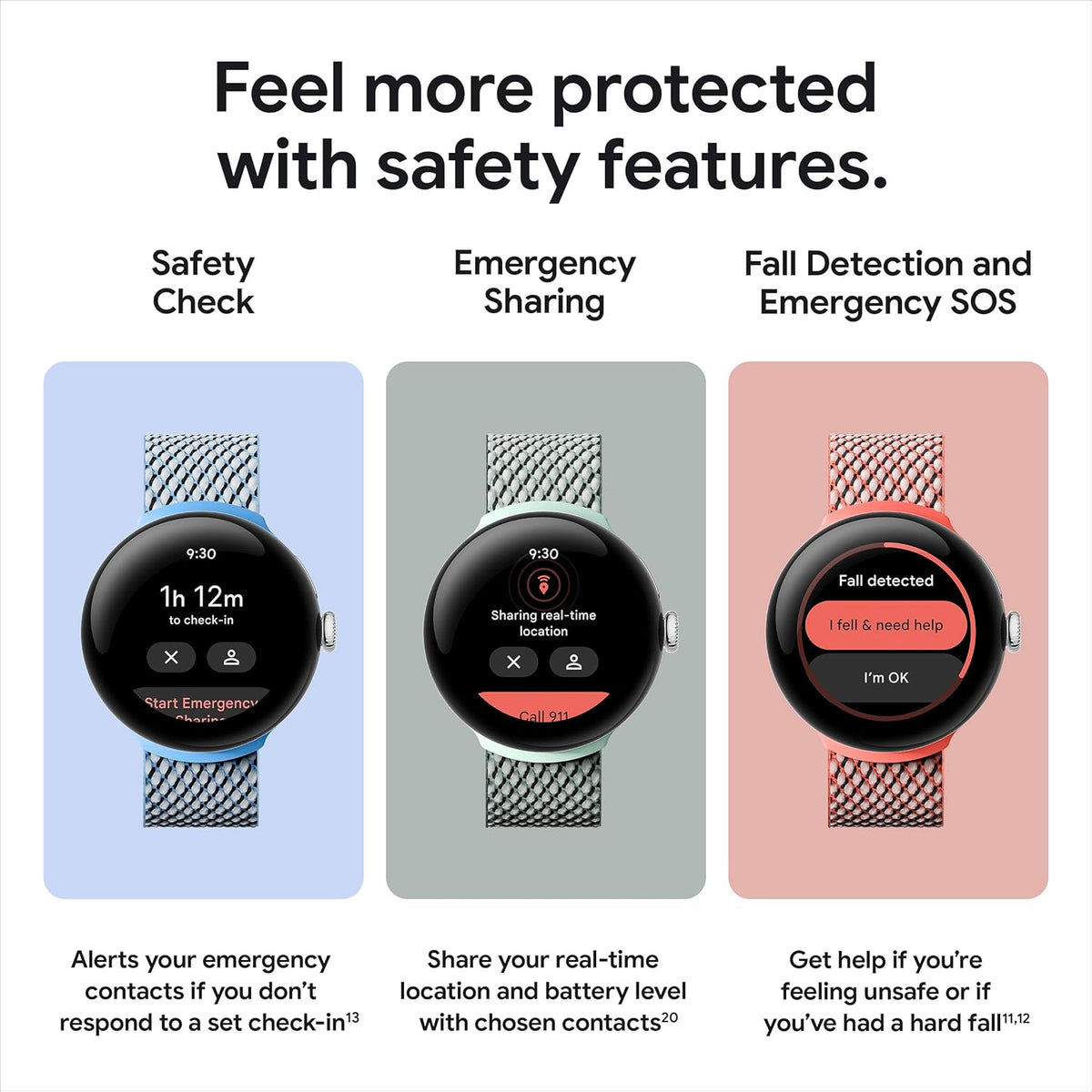 Présentation : Google Pixel Watch 2 (modèle précédent) avec le meilleur de Fitbit : suivi de la fréquence cardiaque, gestion du stress, sécurité. Montre connectée Android avec boîtier en aluminium argenté poli, bracelet Bay Active et Wi-Fi.