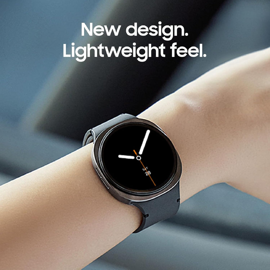 Présentation : Montre connectée Samsung Galaxy Watch 8 (2025) 40 mm Bluetooth, design coussin, suivi d'activité, coaching du sommeil et de la course à pied, score d'énergie, suivi de la fréquence cardiaque, couleur graphite, version américaine, garan