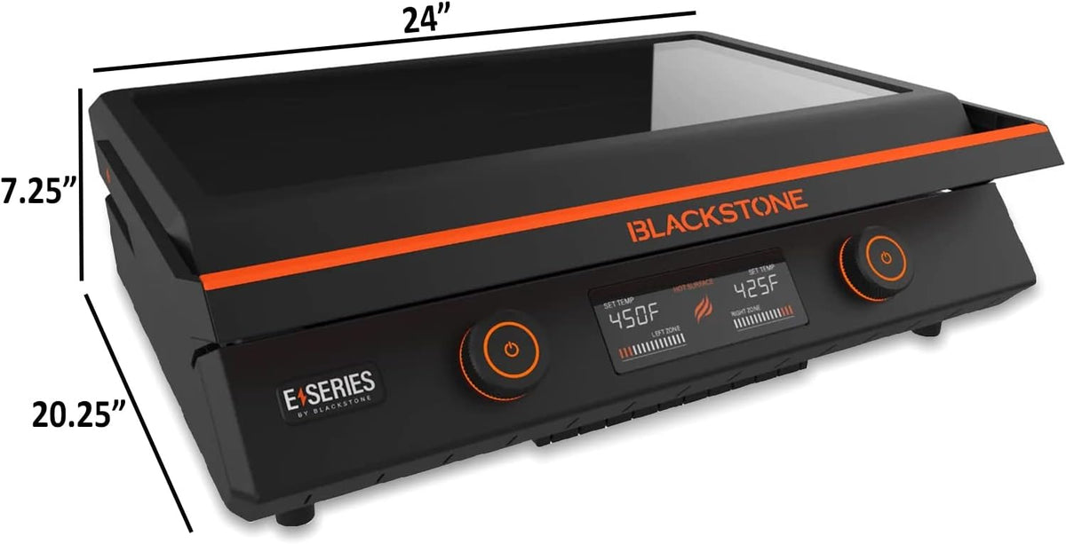 Plaque de cuisson électrique antiadhésive de 56 cm (22 pouces) dotée de couvercle, série 8001 E, grande plaque de cuisson de table par Blackstone, avec accessoires Blackstone pour une utilisation intérieure et extérieure.
