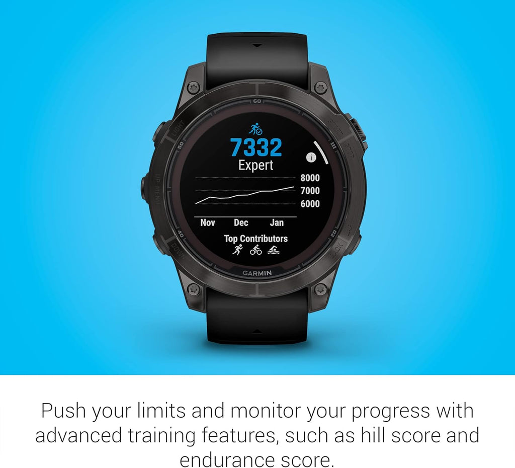 Présentation : Montre connectée GPS multisport Garmin fēnix 7 Pro Sapphire Solar avec lampe torche intégrée, recharge solaire, noire, 47 mm (reconditionnée)