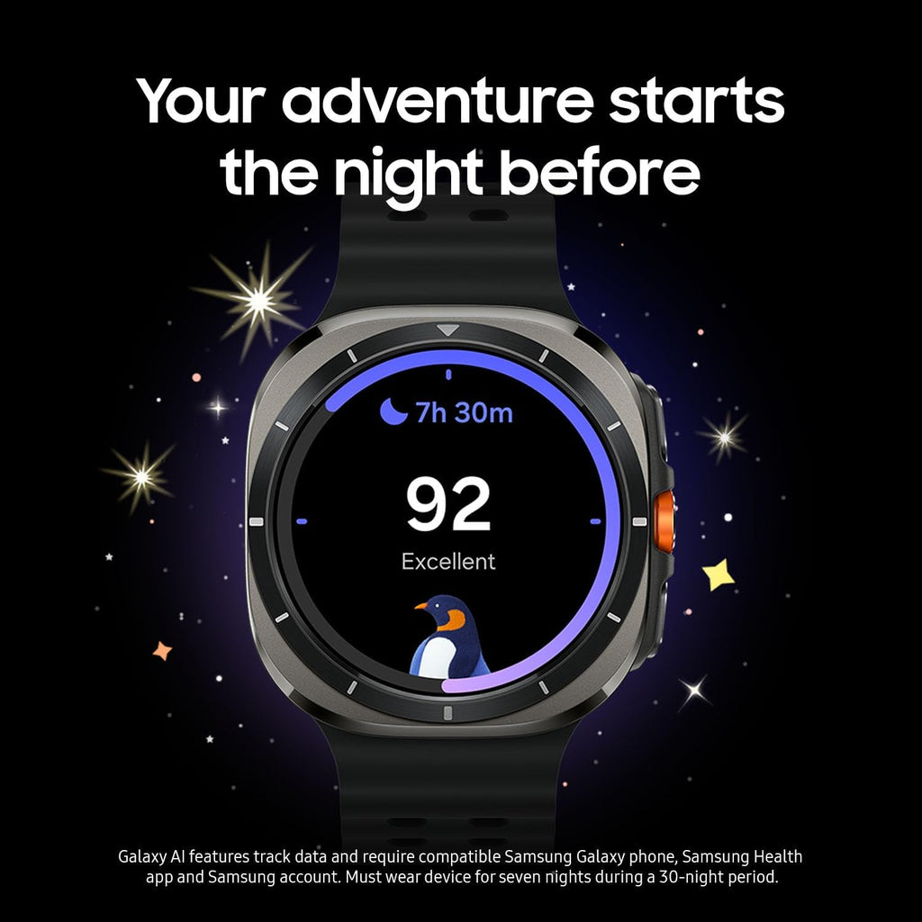 Présentation : Montre connectée Samsung Galaxy Watch Ultra (2025) 47 mm LTE, boîtier en titane, coaching du sommeil avancé, coaching de course, score d'énergie, suivi de la fréquence cardiaque, GPS, bleu titane, version américaine, garantie 2 ans