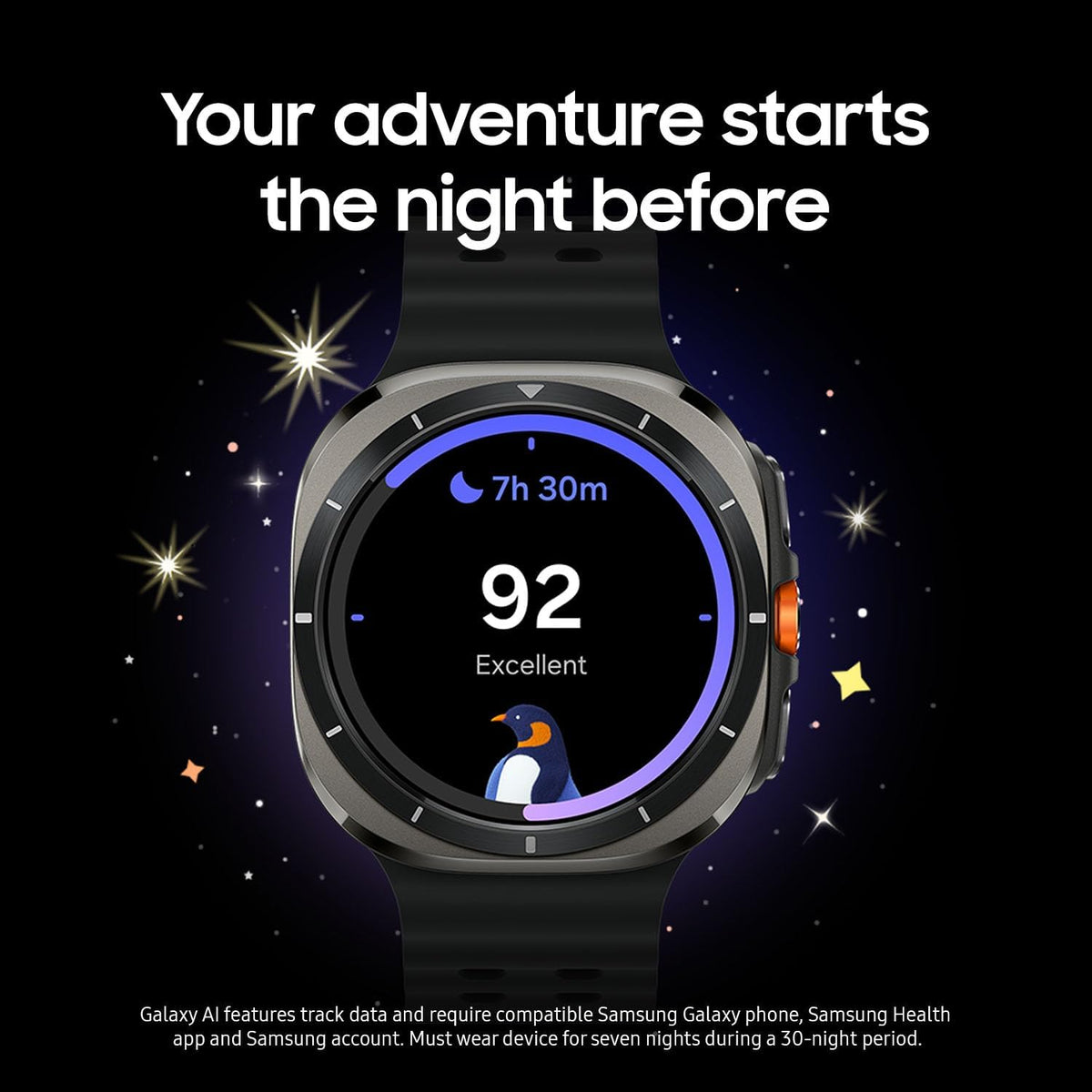 Présentation : Montre connectée Samsung Galaxy Watch Ultra (2025) 47 mm LTE, boîtier en titane, coaching du sommeil avancé, coaching de course, score d'énergie, suivi de la fréquence cardiaque, GPS, bleu titane, version américaine, garantie 2 ans