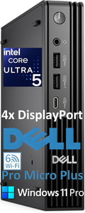 Mini PC Dell Pro Micro Plus (OptiPlex 7000 MFF nouvelle génération) : ordinateur de bureau professionnel, PC IA, processeur Intel Ultra 5 235T à 14 cœurs (supérieur à l'i7-13700T), 16 Go de RAM DDR5, SSD de 512 Go, Wi-Fi 6, Bluetooth, 4 ports…