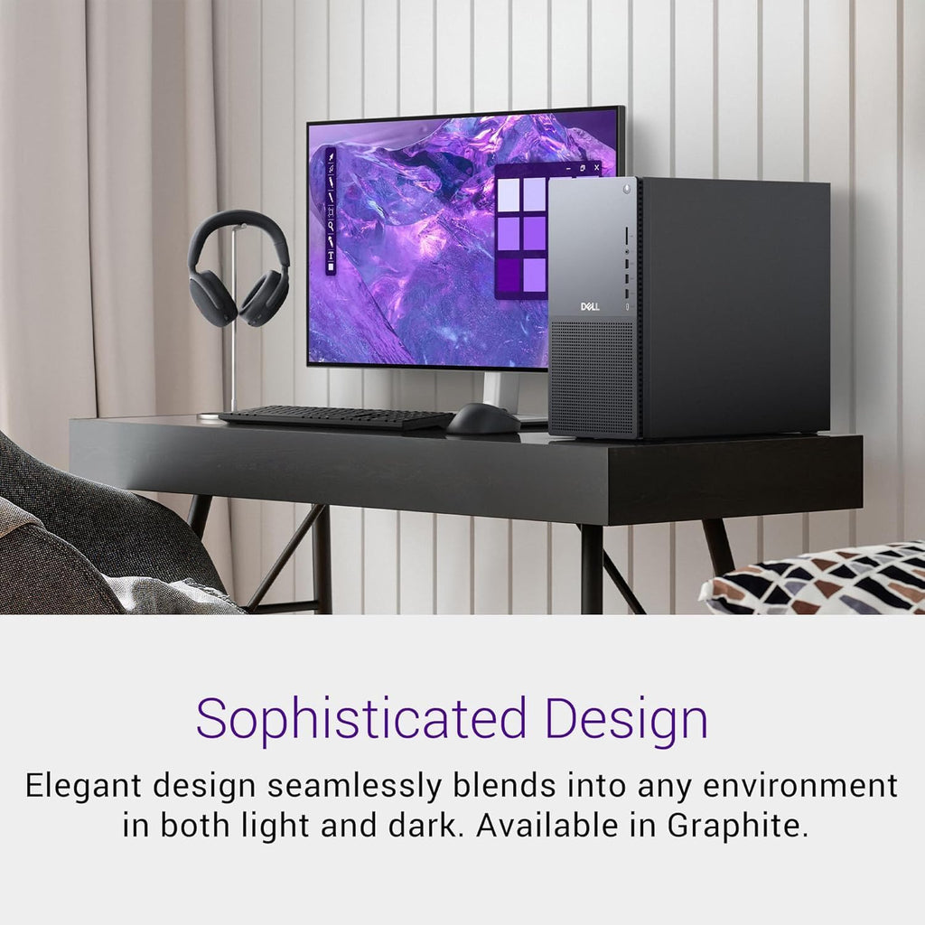 Ordinateur de bureau Dell Tower Plus EBT2250 - Série 2 : Processeur Intel Core Ultra 9 285 à 24 cœurs allant jusqu'à 5,6 GHz, 32 Go de RAM DDR5, SSD NVMe de 1 To, Carte graphique NVIDIA GeForce RTX 4060 8 Go GDDR6, Windows 11 Professionnel Graphite