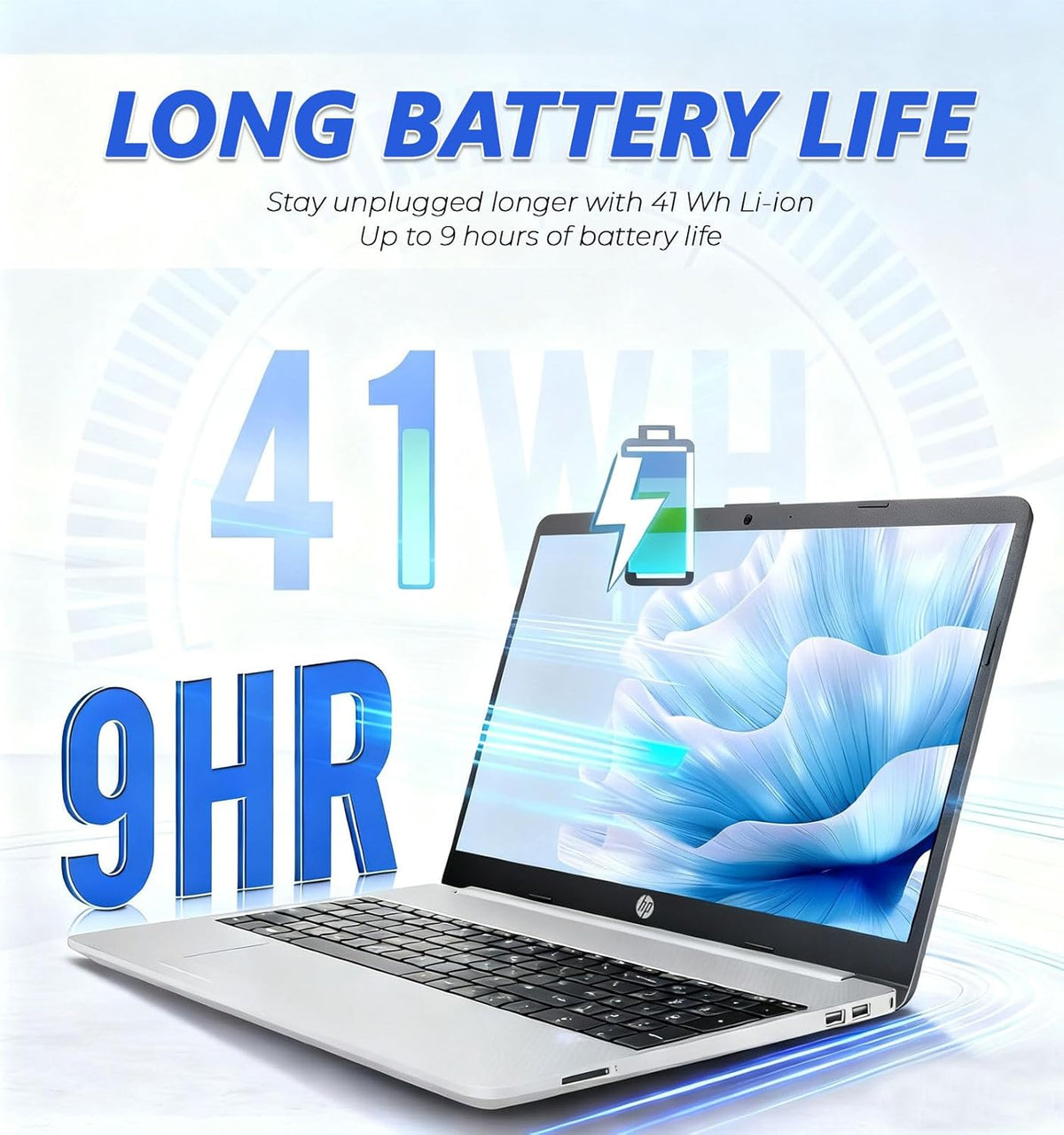 Dernier ordinateur compact portable professionnel HP 15,6" FHD, processeur Intel Dual Core, 8 Go de RAM, SSD PCIe 256 Go, Wi-Fi 6, Copilot AI, lecteur de carte SD, Windows 11 Professionnel avec Office 365 pour le Web (travail et études).
