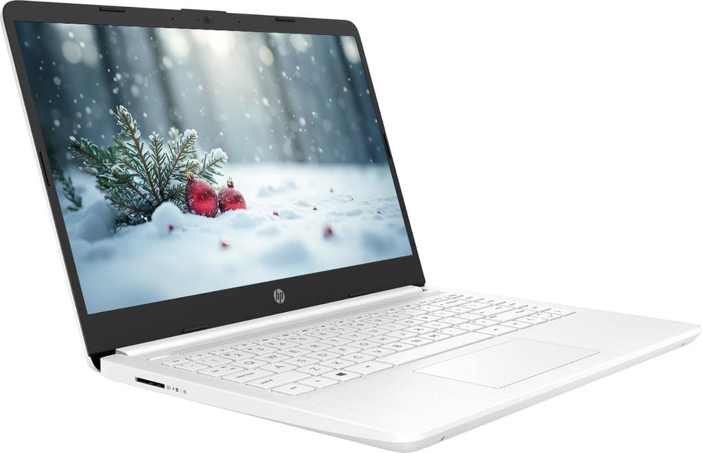 Ordinateur compact portable professionnel HP 14 avec Microsoft Office 365, processeur Intel quadricœur, 64 Go de stockage eMMC, 4 Go de RAM, Windows 11, écouteurs PLUSERA, blanc