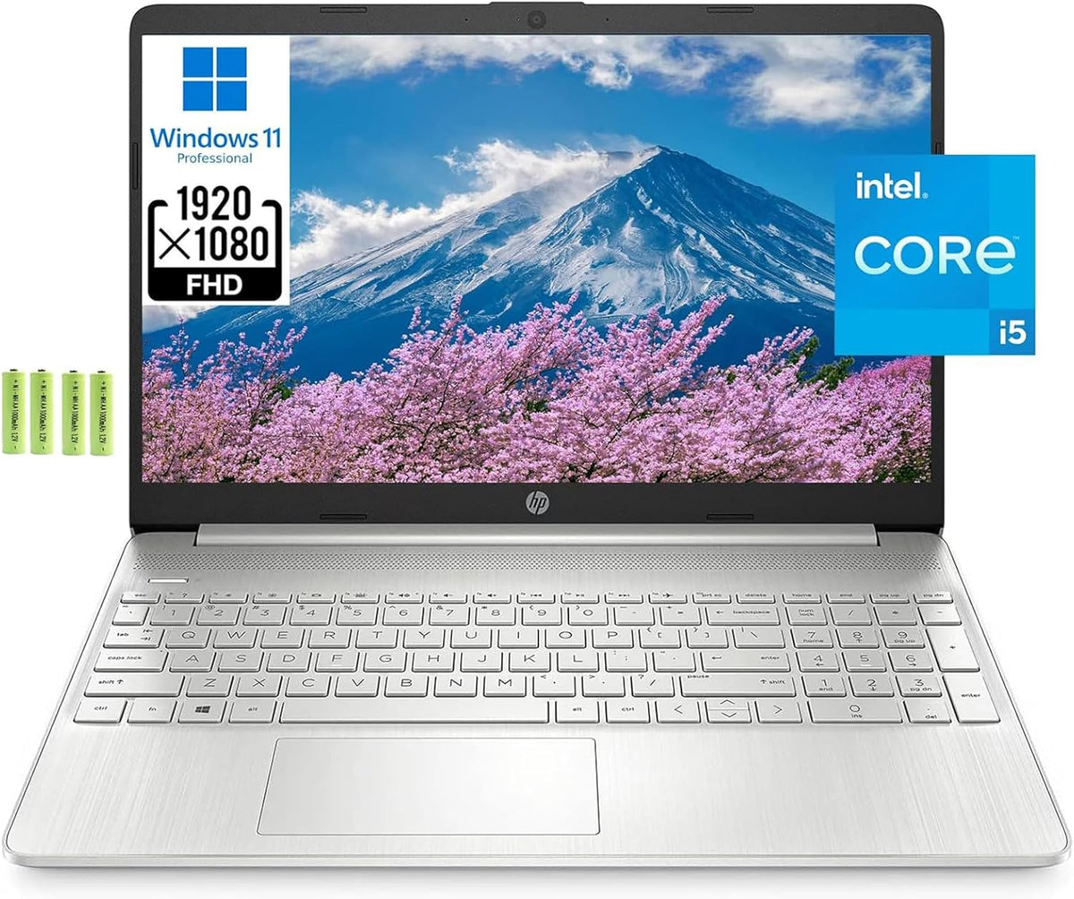Ordinateur compact portable professionnel HP Windows 11 Pro 15,6" FHD, processeur Intel Core i5-1135G7 de 11e génération, 16 Go de RAM, SSD de 512 Go, carte graphique Intel Iris Xe, pavé numérique, autonomie longue durée, Wi-Fi 5, Bluetooth 4.2
