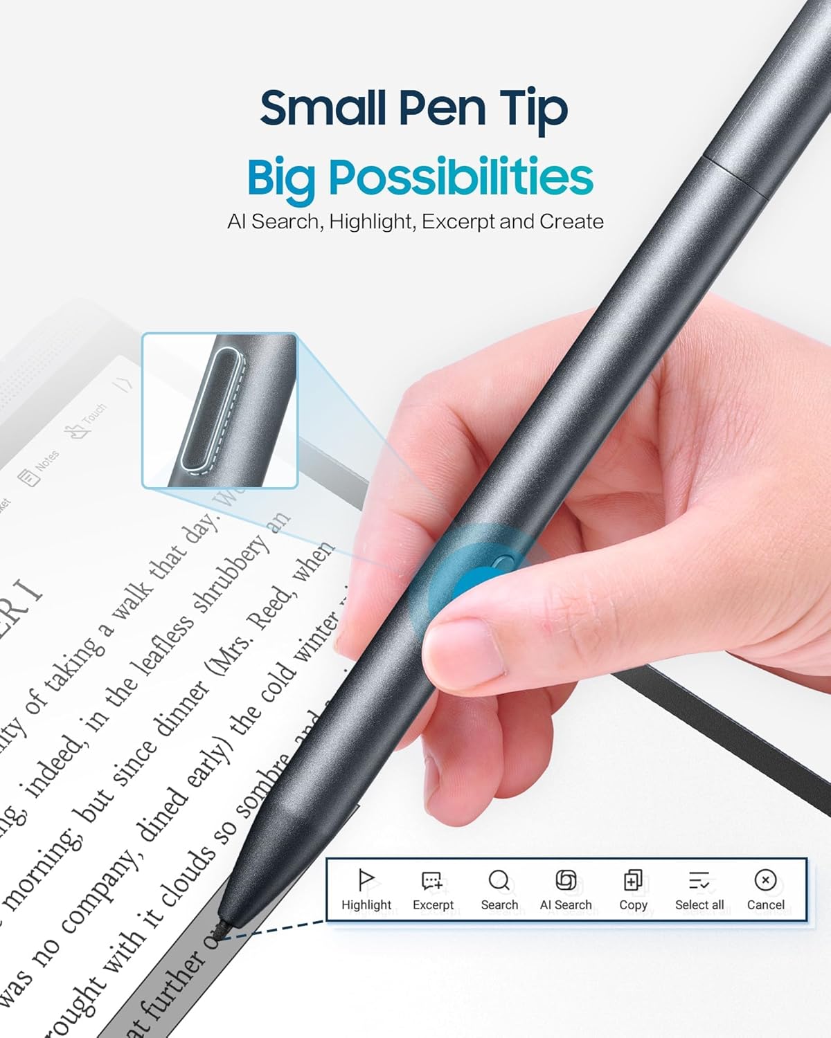 Pack iFLYTEK AINOTE Air 2 – Tablette tactile de prise de notes IA à encre électronique 8,2 pouces avec stylet, 4 096 niveaux de pression, carnet numérique avec transcription vocale, prise en charge multilingue, idéale pour les réunions et les études
