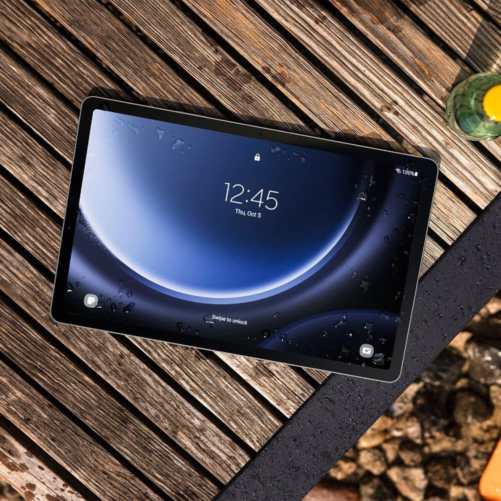 Tablette tactile Samsung Galaxy Tab S9 FE 10,9" 128 Go WiFi Android, grand écran, longue autonomie, processeur puissant, S Pen, appareil photo 8 MP, légère et résistante, stockage extensible, version US 2023, grise