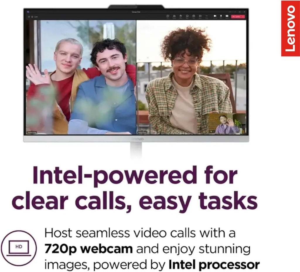 Ordinateur de bureau tout-en-un Lenovo IdeaCentre Everyday Tasks 24 Full HD • Office 365 pour le Web • Processeur Intel quadricœur • SSD de 256 Go • 8 Go de RAM • Clavier et souris • Windows 11 – Modèle pratique