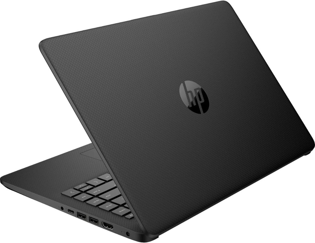Ordinateur compact portable HP pour étudiants et professionnels, écran HD 14 pouces, processeur Intel Quad-Core N4120, 4 Go de RAM DDR4, 64 Go de stockage eMMC, abonnement d'un an à Office 365, webcam, lecteur de carte SD, HDMI, Wi-Fi, Windows 11