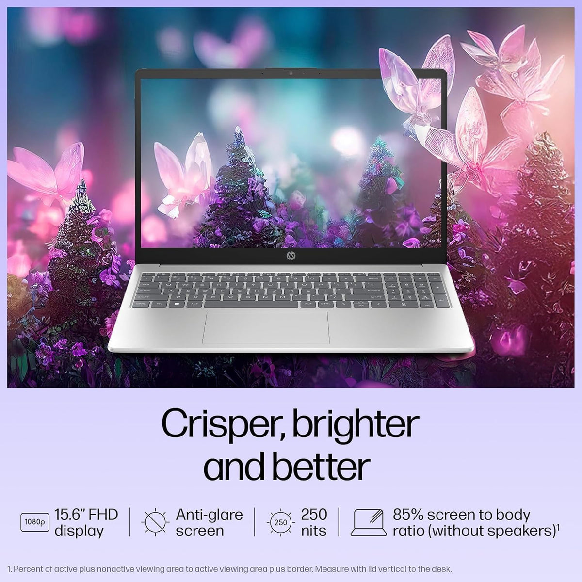 Ordinateur compact portable HP Pavilion 15,6" FHD, 16 Go de RAM DDR4, SSD PCIe 240 Go, processeur Intel N100, Wi-Fi 6, Bluetooth, webcam, port USB Type-C, licence à vie pour Office 365, Windows 11, RJ45, gris clair