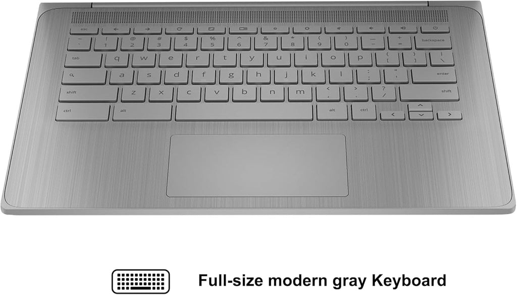 Ordinateur compact portable HP Chromebook 14 Famille et Étudiant, écran HD antireflet 14 pouces, processeur Intel Celeron N4500, 4 Go de RAM, 64 Go de stockage, port USB-C, Wi-Fi 6, autonomie longue durée, charge rapide, hub ICP