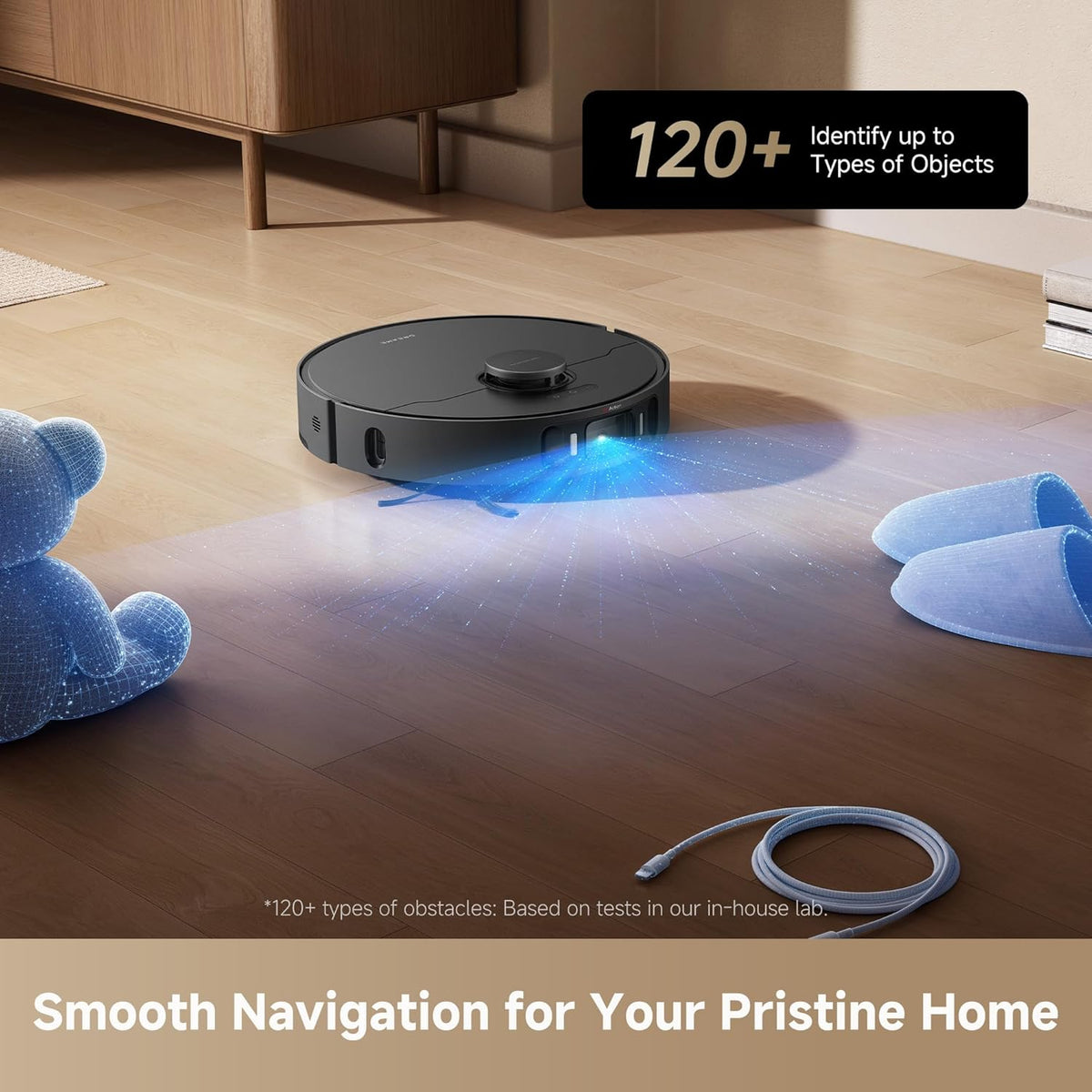 Aspirateur robot laveur DREAME L40s Ultra AE, aspiration de 19 000 Pa, bac à poussière à vidage automatique, serpillère flexible et table de lavage autonettoyante à 75 °C, large choix de brosses, station tout-en-un, remplissage automatique