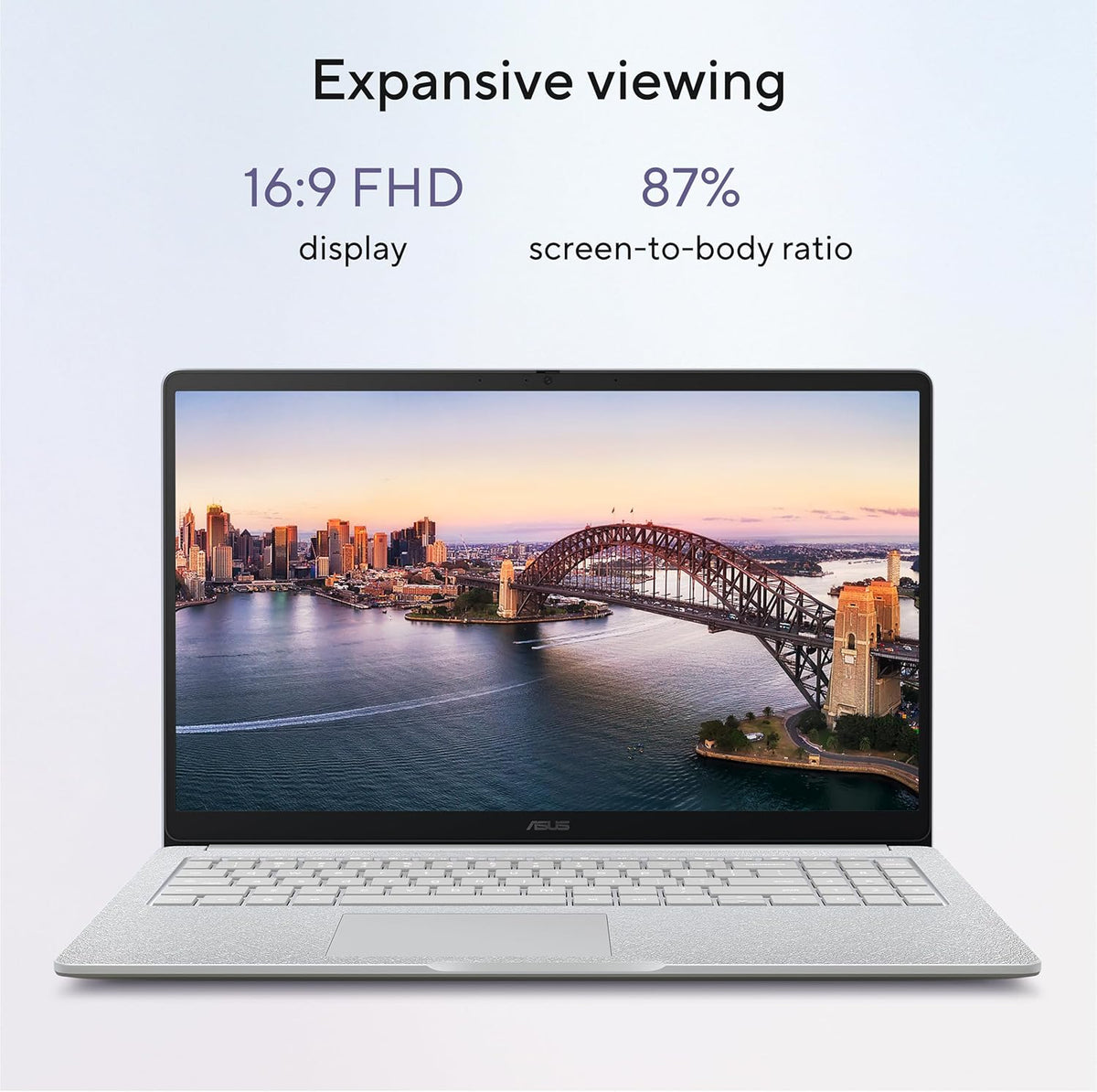 Ordinateur compact portable ASUS Chromebook CX15, écran 15,6" FHD antireflet, processeur Intel Celeron N4500, 128 Go de stockage, 8 Go de RAM, ChromeOS, gris pur, CX1505CKA-AS88F-PG