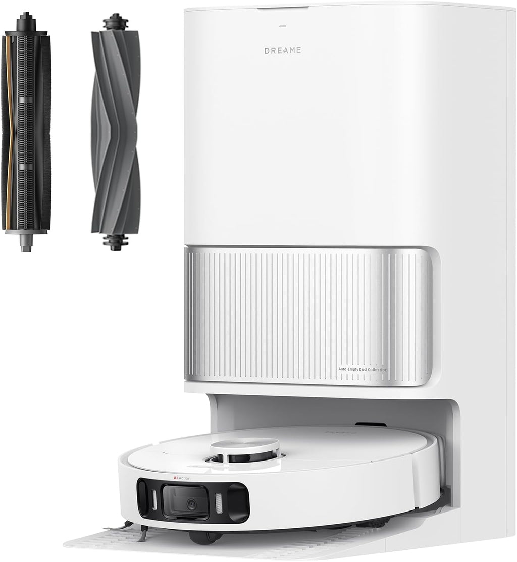 Aspirateur robot laveur DREAME L40s Ultra AE, aspiration de 19 000 Pa, bac à poussière à vidage automatique, serpillère flexible et table de lavage autonettoyante à 75 °C, large choix de brosses, station tout-en-un, remplissage automatique