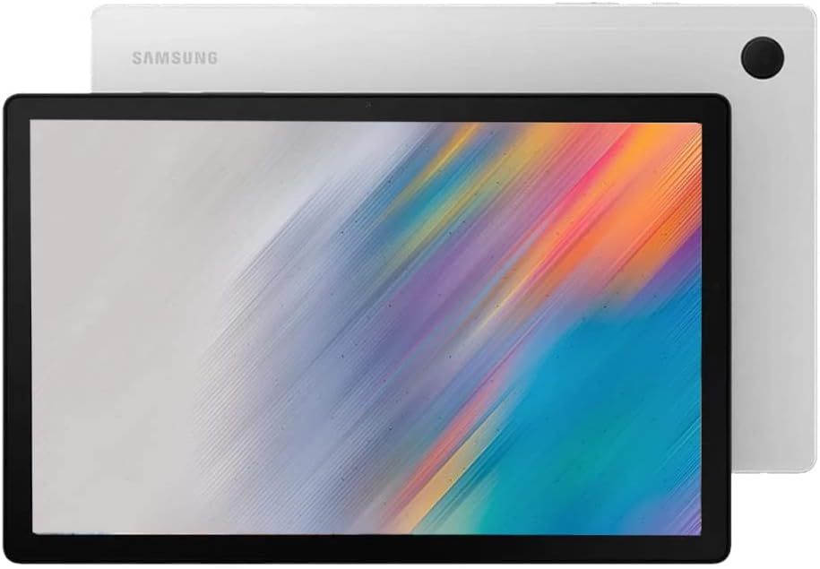 Tablette tactile Samsung Galaxy Tab A8 10,5" 64 Go Android, écran LCD, contenu pour enfants, Smart Switch, mémoire extensible, batterie longue durée, charge rapide, version US 2022, argent, exclusivité Amazon