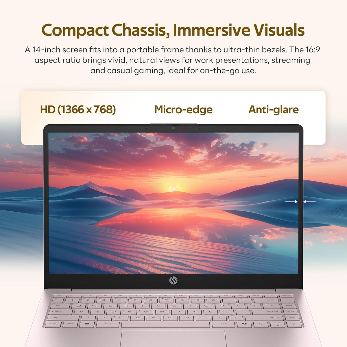 Ordinateur compact portable HP Stream 14 avec AI Copilot, modèle phare pour étudiants et professionnels, processeur Intel quadricœur de 13e génération, 4 Go de RAM, 1,12 To de stockage (128 Go UFS + station d'accueil de 1 To), Office 365, Windows 11