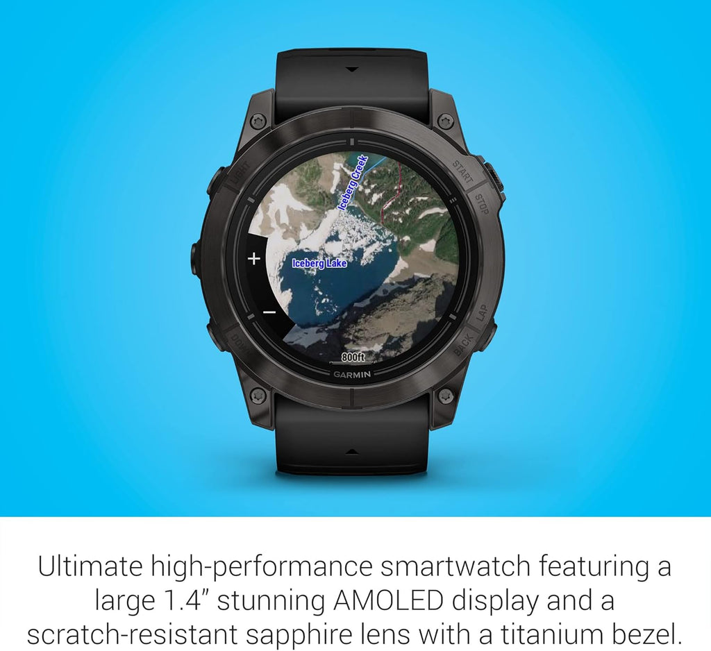 Présentation : Garmin epix Pro (2e génération) Édition Saphir 51 mm Montre connectée haute performance Technologie d'entraînement avancée Lampe torche intégrée Noir