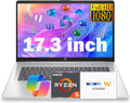 Ordinateur compact portable professionnel HP 17,3 pouces FHD avec MS Office pour le Web, processeur AMD Ryzen 5 7430U (plus performant que le Core i7-1355U), 8 Go de RAM, 756 Go de stockage (SSD 256 Go + disque dur externe 500 Go), Windows 11, WOWPC