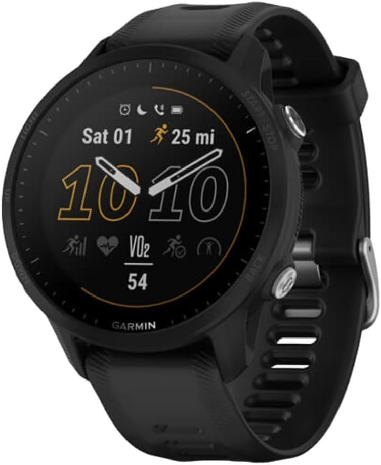Présentation : Garmin 010-02638-10 Forerunner® 955 Montre connectée GPS de course à pied conçue pour les triathlètes Batterie longue durée Noir