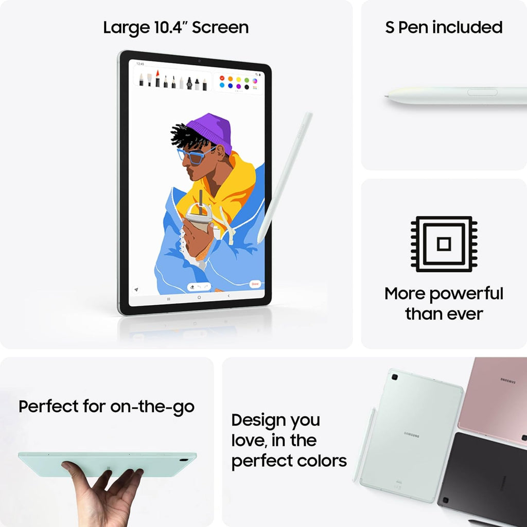 Samsung Galaxy Tab S6 Lite (2024) 10,4" 64 Go WiFi Android Tablette tactile étudiante S Pen pour la prise de notes, compatible jeux, longue autonomie, stockage extensible Version US Gris Oxford Exclusivité Amazon