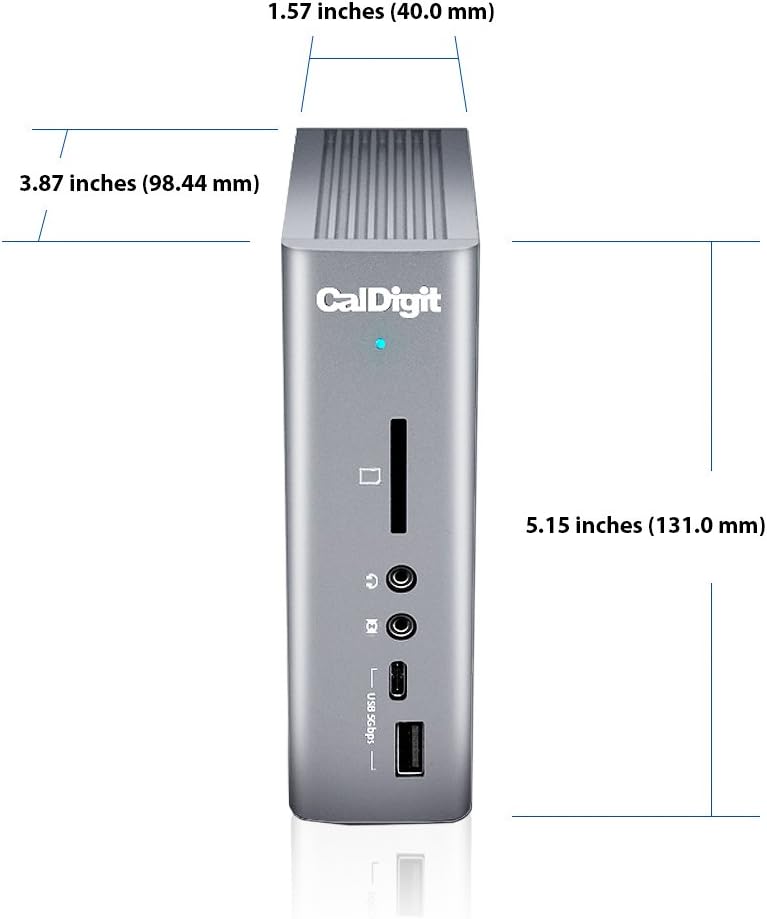 Station d'accueil CalDigit TS3 Plus Thunderbolt 3 - Charge réactif 87 W, 7 ports USB 3.1, USB-C Gen 2, DisplayPort, lecteur de carte SD UHS-II, Ethernet Gigabit pour Mac et PC, compatible Thunderbolt 4 (câble de 0,8 m)