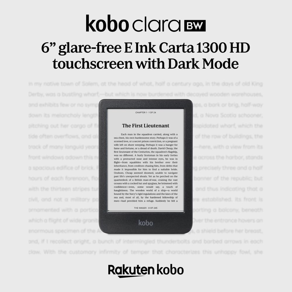 Liseuse KOBO Clara noir et blanc | écran tactile intuitif 6 pouces | Étanche | 16 Go