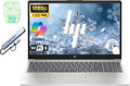 Ordinateur compact portable professionnel HP 15,6" FHD tactile, Windows 11, 32 Go de RAM, SSD 1 To, processeur Intel i3-N305 à 8 cœurs, compatible avec l'intelligence artificielle Copilot, écouteurs PLUSERA et hub 8-en-1 inclus, bleu clair de lune
