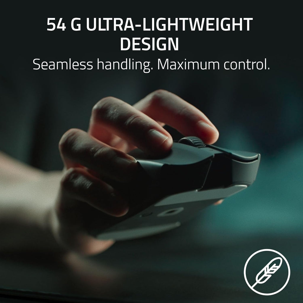 Souris gaming à connectivité sans fil Razer Viper V3 Pro : symétrique, légère (54 g), fréquence de rafraîchissement de 8 000 Hz, capteur optique 35 000 DPI, commutateurs optiques Gen3, 8 boutons programmables, autonomie de 95 h, noire.